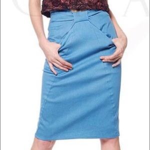(3/$25) Gracia light denim high waisted pencil skirts